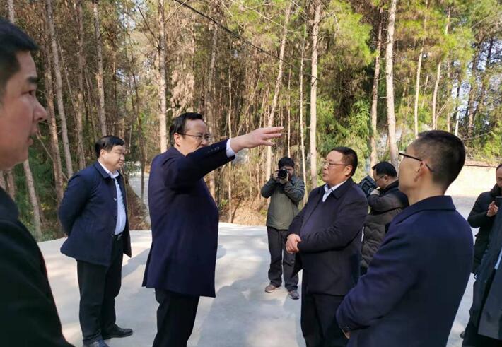 通江縣縣長(zhǎng)譚青松與副縣長(zhǎng)熊純俊、縣農(nóng)業(yè)局、工業(yè)園區(qū)管委會(huì)到公司調(diào)研